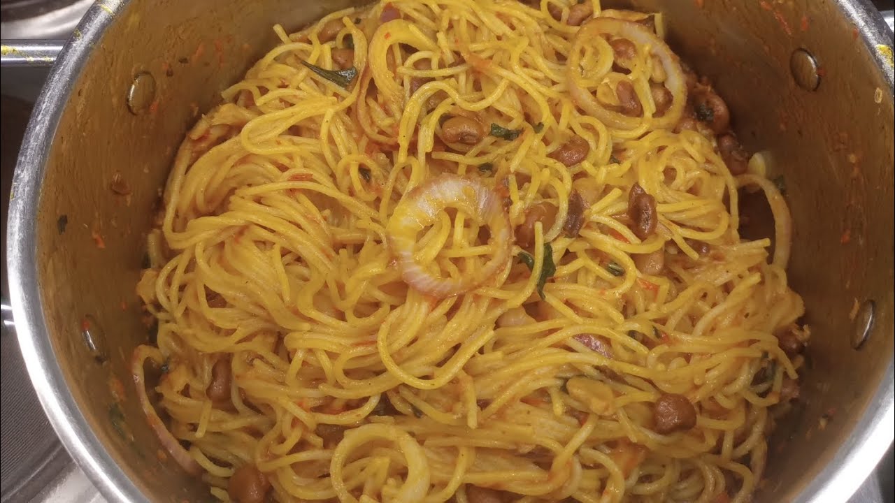 ONE POT SPAGHETTI & BEANS / EASY PASTA RECIPE / Nigerian food