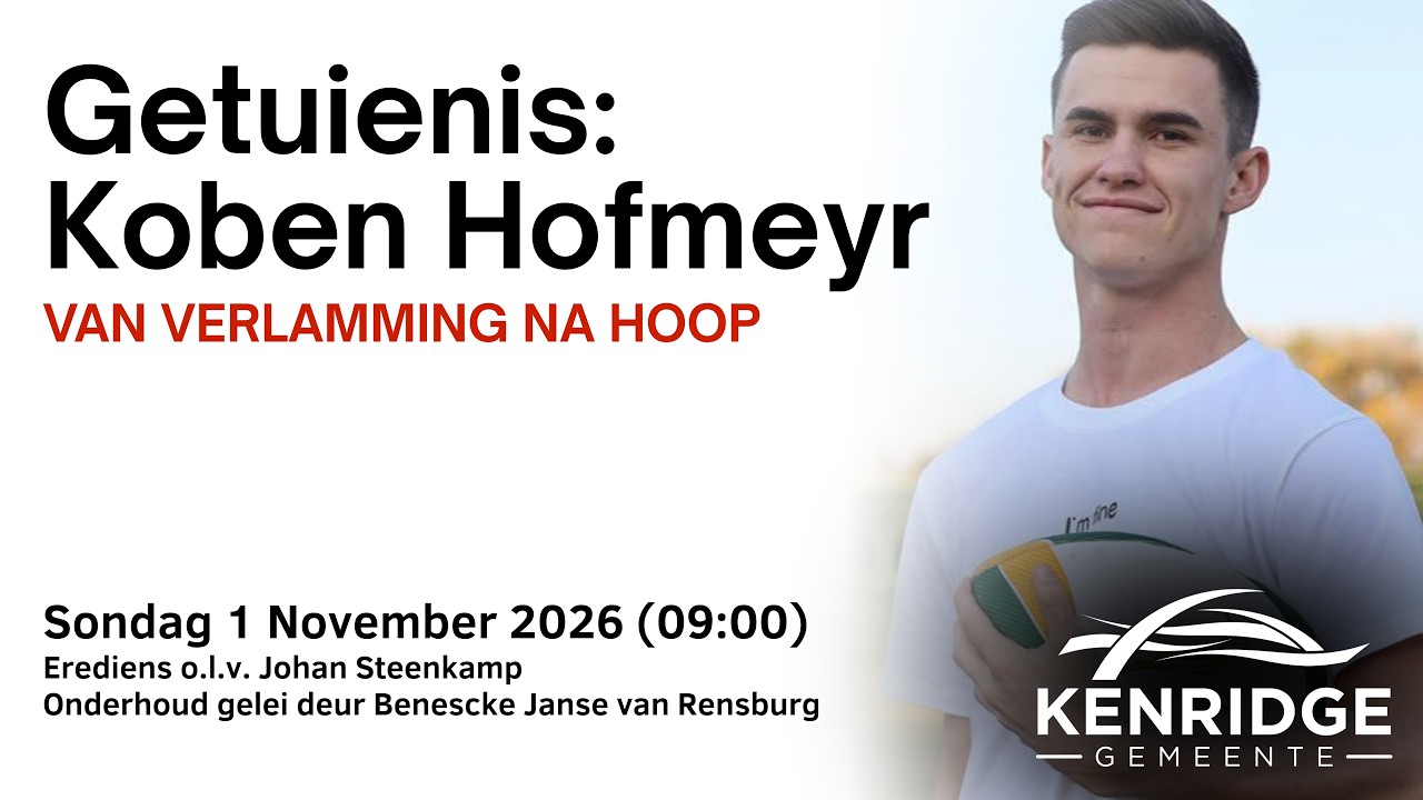 Kenridge Gemeente Erediens: 1 November 2026