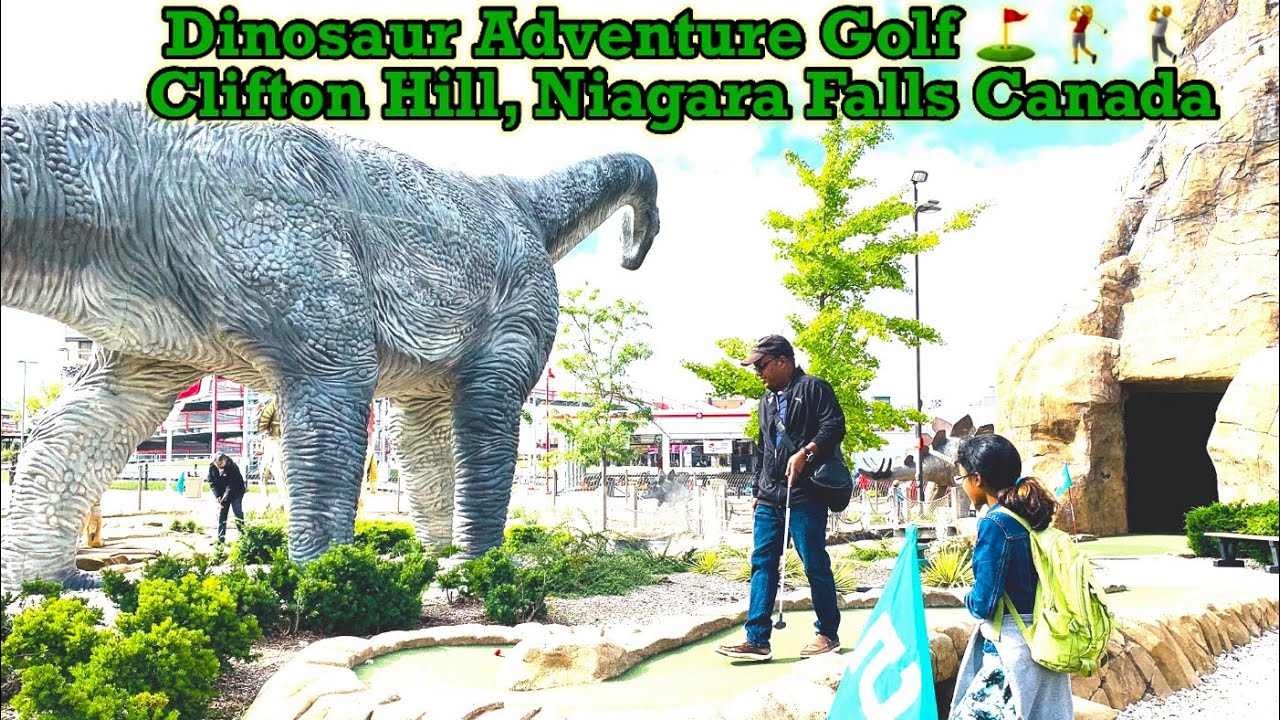Dinosaur Adventure Golf Niagara Falls| Clifton Hill Niagara Falls, Ontario, Canada