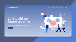 How to create simple and responsive Hero Section || HTML, CSS & JS