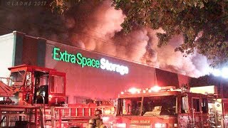 LBFD / Long Beach Third Alarm Storage Fire / "Extra Space Storage" Fire