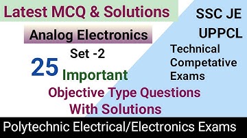 Analog Electronics MCQ Questions & Solutions | Electrical Objective type questions | manish talk