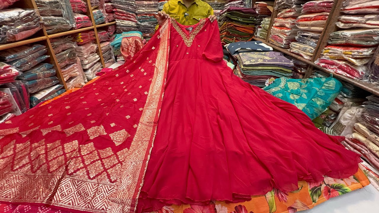 Chickpet Wholesale New Varieties in Umbrella Kurtis, Kurti sets & Gowns. Single piece courier avail.