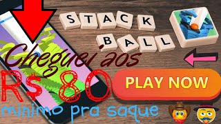 stack ball prova de pagamento ? cheguei nos R$ 80 reais para o saque sera que pagou veja no video screenshot 2