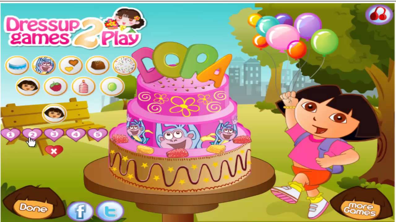 Dora cake decoration games Dora cake decoration games