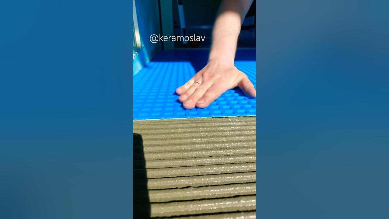 Монтаж мембраны под плитку #keramoslav #плиточникмосква #керамогранит # ...
