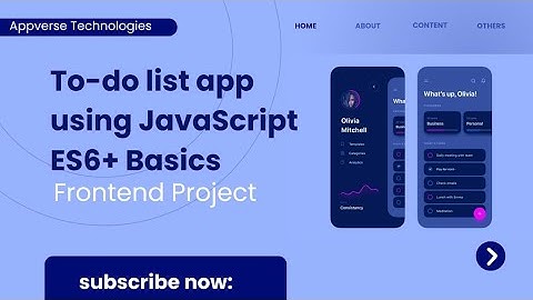 To-Do List App with JavaScript ES6+ Basic | Frontend Project | Tutorial Vedio