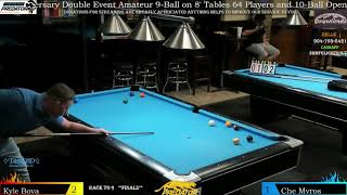 Kyle Bova vs Che ros 2021 Brewlands Billiards Tampa FL Amateur 9-Ball Event Match 16