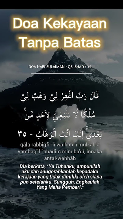 #doanabisulaimanuntukkekayaanmelimpahruah