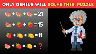 99% Fail This Emoji Math Puzzle! 🍉🍓🍋 | Can You Solve It Before Time Runs Out? 🤯