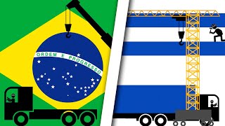 Funny Construction of Flags (Brazil, Uruguay) | Fun With Flags