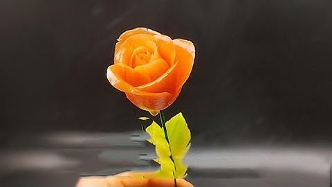 Hướng dẫn cách tỉa hoa hồng từ cà rốt  / rose carving