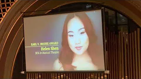 Helen Shen (U of Michigan Music Theatre 2022) performs "A Piece of Sky" at the graduation ceremony