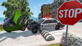 Car crash on big Speed bumps - BeamNG.drive screenshot 5