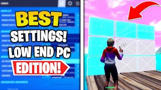 The *BEST* Settings For LOW END PC's To Get MAX FPS + No Input Delay! In Fortnite Chapter 3!