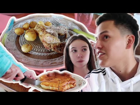 probando comida casera