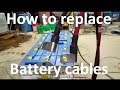 How to install forklift battery cables