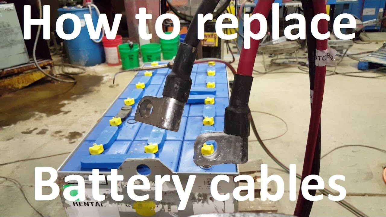 How To Install Forklift Battery Cables Youtube