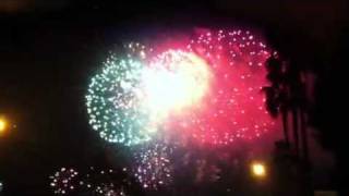 20110101 fireworks in Disneyland Downtown