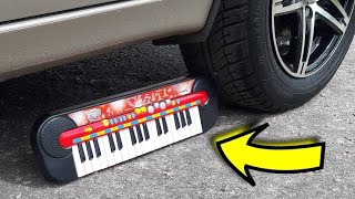 Crushing crunchy & Soft things by car. Experiment car vs piano!