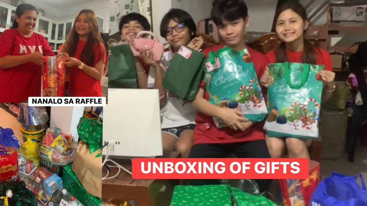 UNBOXING OF GIFTS | NANALO SA RAFFLE | CHRISTMAS CELEBRATION WITH TEAM HITIK
