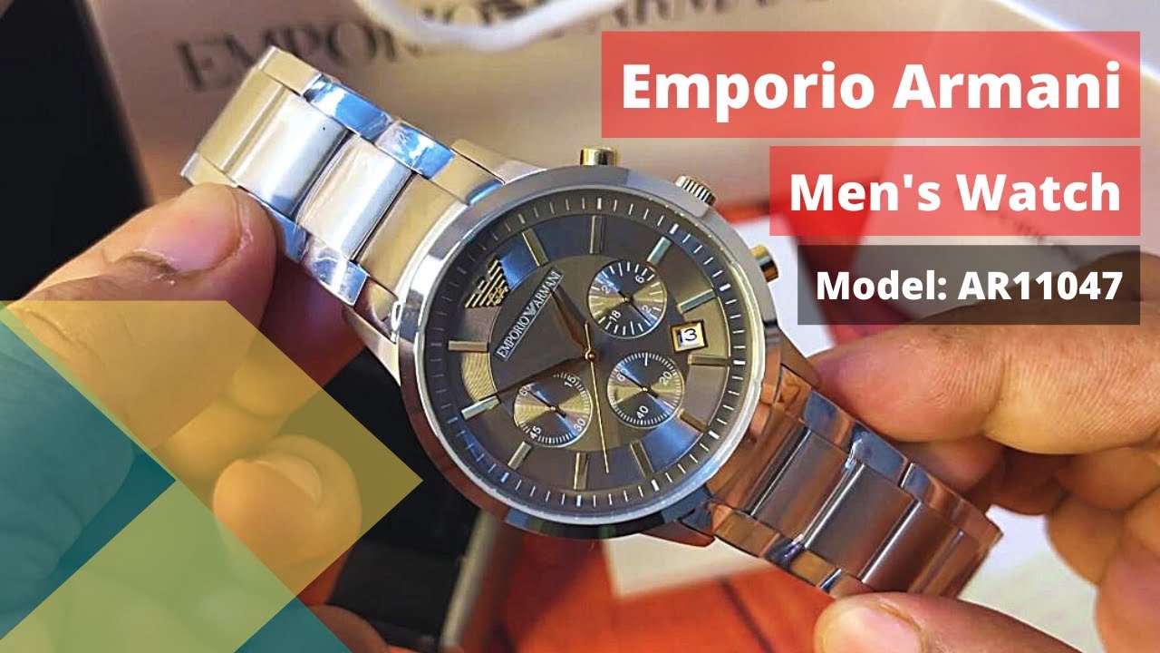 Emporio Armani Grey Dial Men's Watch | AR11047 | Unboxing | Watch Gallery -  YouTube