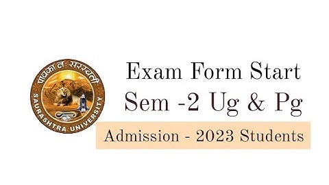 exam form start | saurashtra university new update | #sem2  #saurashtrauniversity #exam