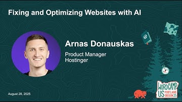 WordCamp US 2025: Arnas Donauskas "Fixing and Optimizing websites with AI"