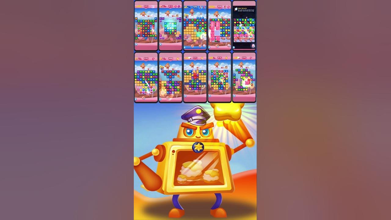 Cake Crush Match 3 Game Oven Robot gaming x10 YouTube