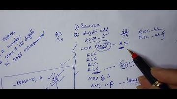 Write a program to find reverse of a number and sum of its digits in 8085 Microprocessor .