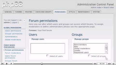 How to configure forum permissions in phpBB - phpBB Tutorials