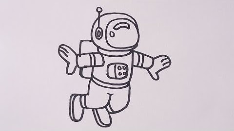 How to draw Astronaut / Astronaut drawing easy step by step @SimpleLineDrawing