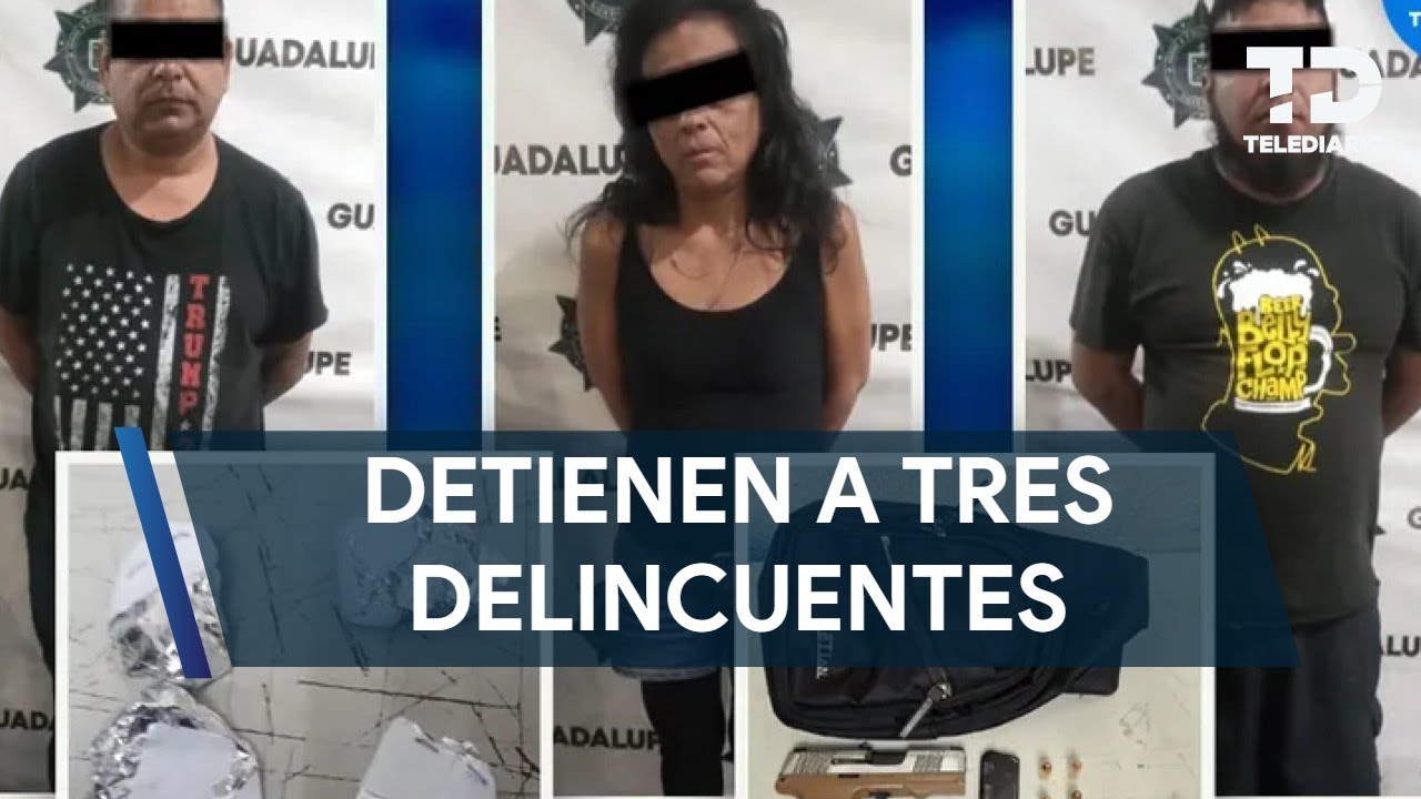 Detienen a tres personas con arma de fuego y envoltorios de droga en ...