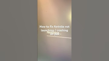 How to fix fortnite not launching / crashing on ps5