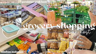 GROCERY SHOPPING ANAK KOST! | stock makanan🧃| belanja bulanan anak kost