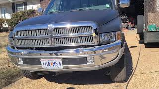 Removing and replacing 2nd gen Dodge Ram 942001 front bumper with Are Jay the redneck.