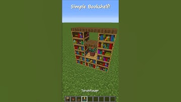 Simple Bookshelf 📚🪵 #minecraft #minecrafttutorial #minecraftbuilds