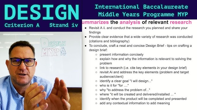 Criterion A – Inquiring and Analysing – Year 10 Design