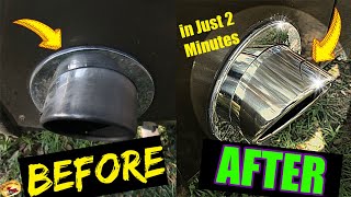 How To Polish ANY METAL Even Chrome Plated PLASTIC, Gravono Trim, EXHAUST TIPS, Stainless Steel