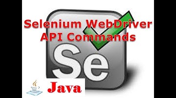 Selenium Lesson 23: Selenium WebDriver API Commands|Selenium Tutorial|G C Reddy|
