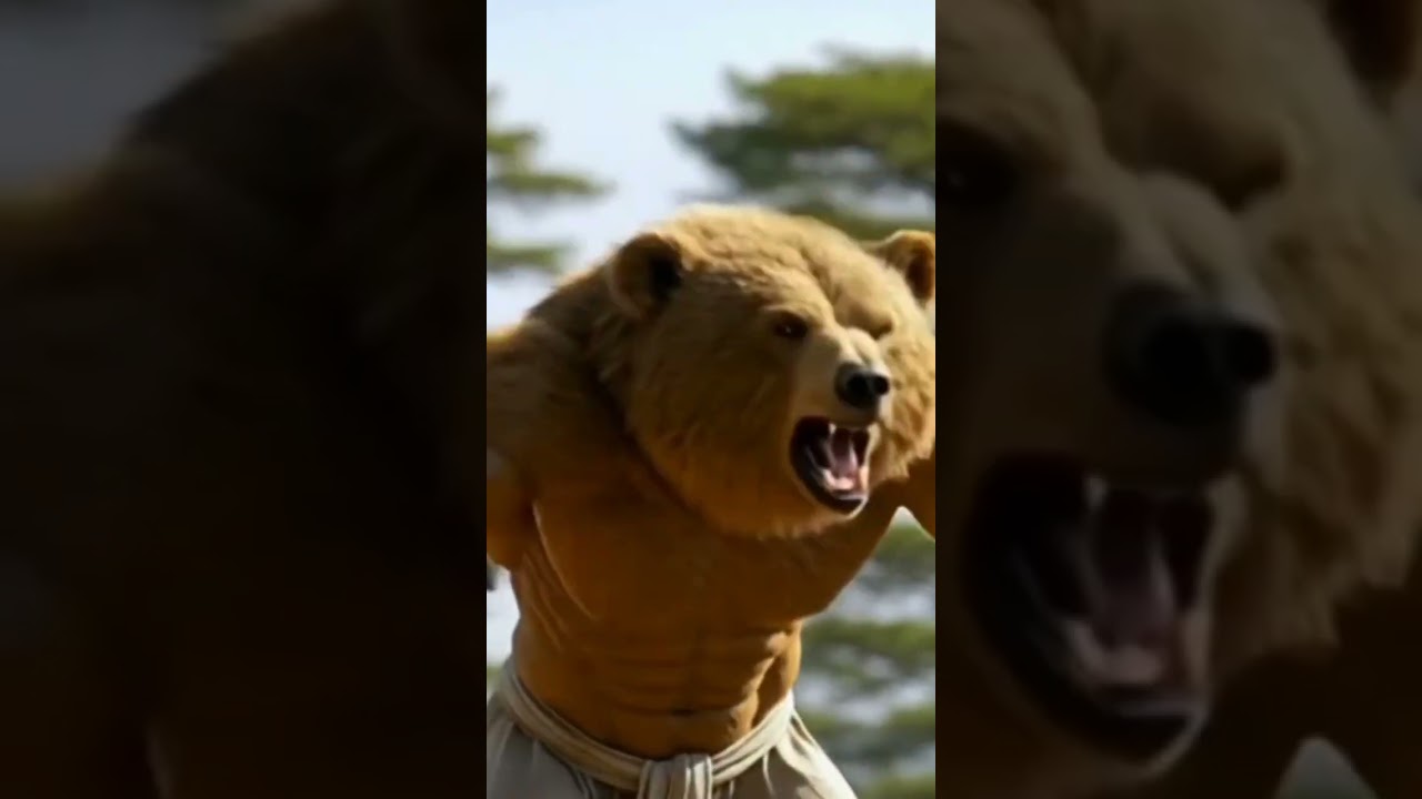 Humanoid Bear: Gentle Giant of the Wild! 🐻🔥