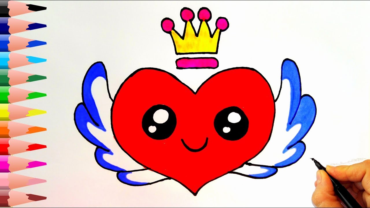 Kanatlı Kalp Nasıl Çizilir? - How To Draw a HEART WITH WINGS - YouTube