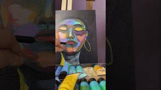 trending portrait/abstract painting /reuse of canvas/tutorial #art #abstractart #shorts #viral