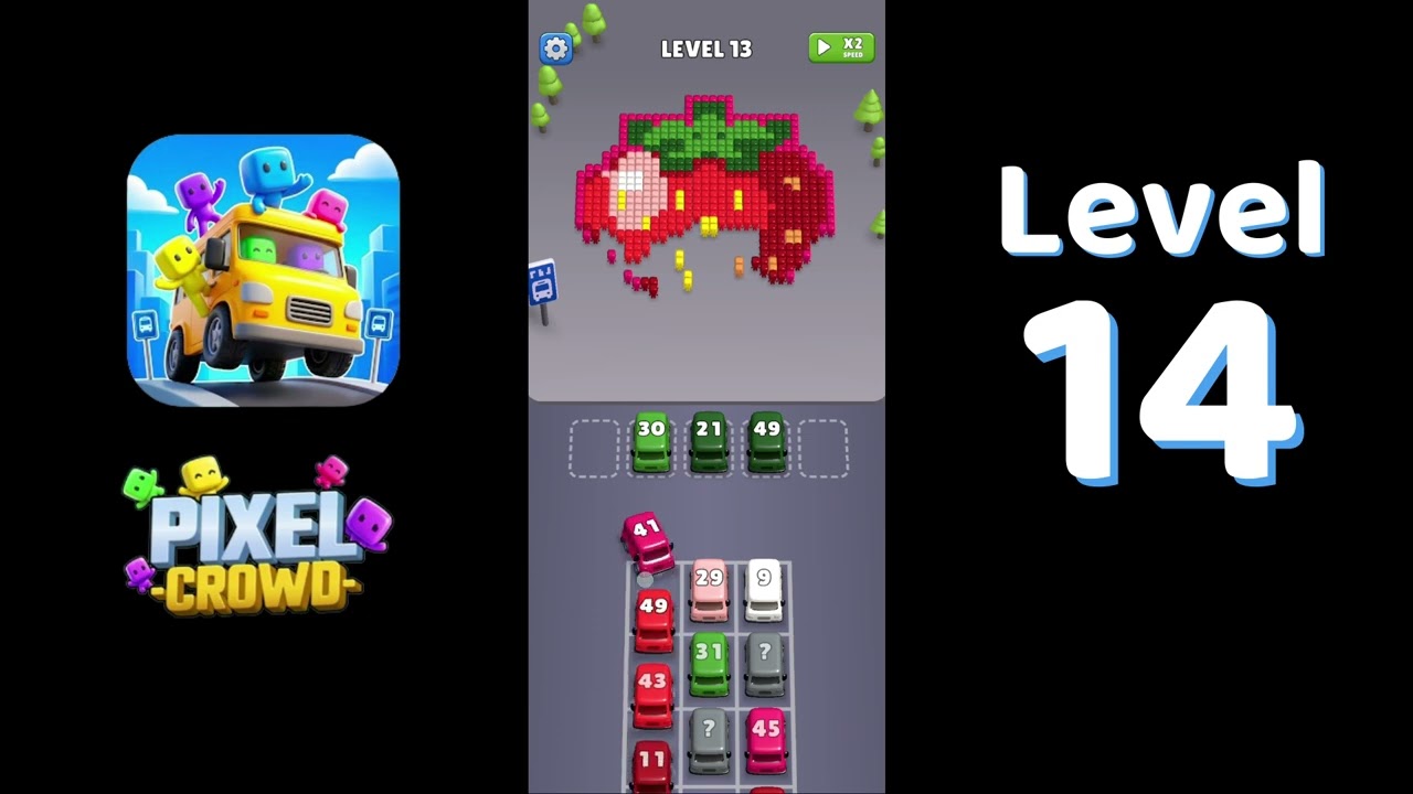 大混雑 / Overcrowded 3枚セット Pixel Crowd Level 13 Walkthrough | Full Gameplay Solution | Go