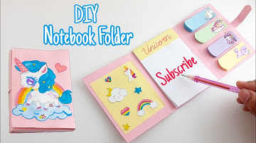 DIY unicorn NOTEBOOK FOLDER Organizer back to SCHOOL /how to make folder organizer / Diy organizer