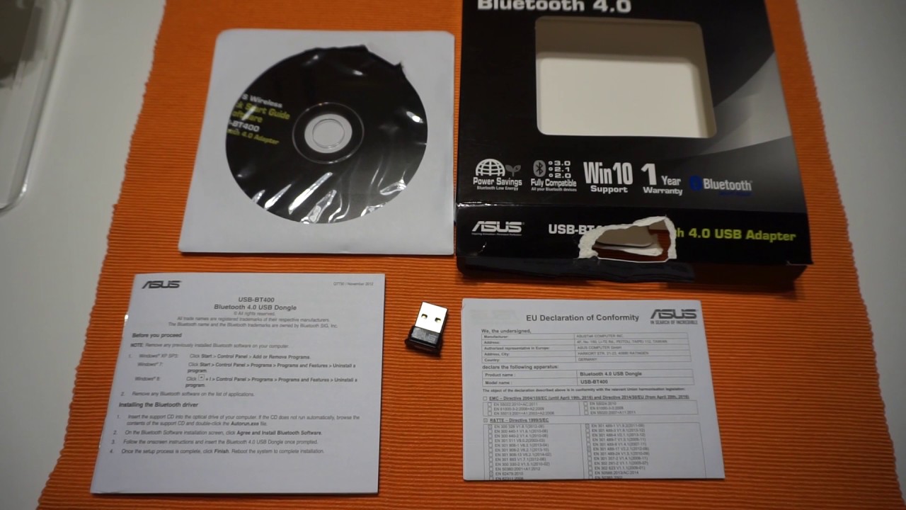 Asus Usb Bt400 Usb Adapter Bluetooth 4 0 Youtube