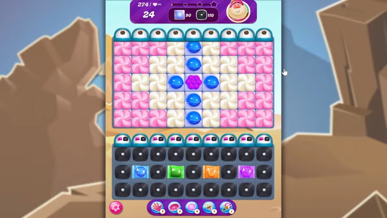 ぎゃわぎゃわさんページ Candy Crush Saga LEVEL 274 NO BOOSTERS (new version)🐟☑️ - YouTube