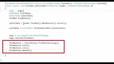 Dynamics 365 X++ Class Factory opening form from code