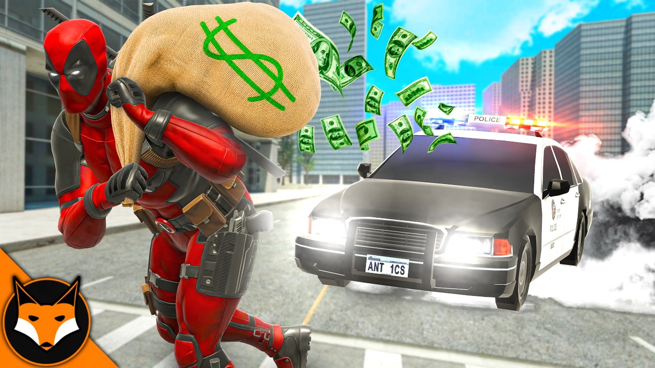 Robbing A Bank As DEADPOOL in VR - Bonelab Mods - YouTube
