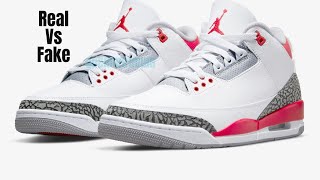 Air Jordan 3 Fire Red 2022 Early Look!!! Real vs fake compare